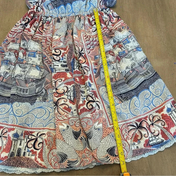 Anthropologie Floreat Silk Midi Dress Halter with Rope Detail Pockes Size S - Picture 8 of 8